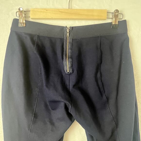 J. Crew Navy Blue Pixie Leggings Pants Women Size 8 Back Zipper Back Seam 31090 - Picture 6 of 15